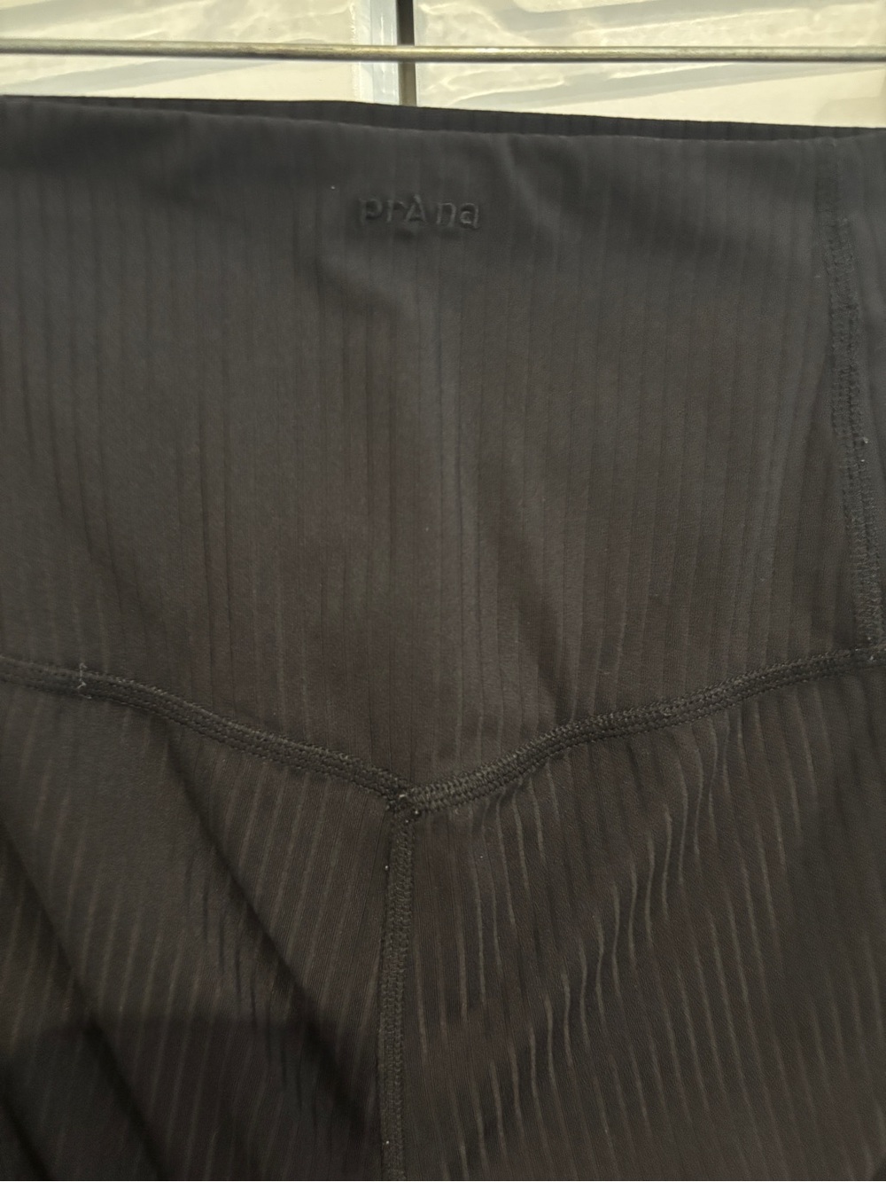 prAna Luxara Black Ribbed High-Rise Leggings. Size S - Picture 7 of 10